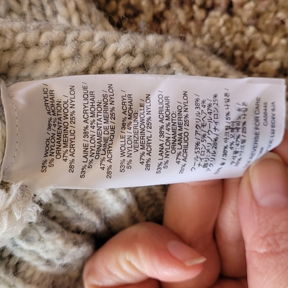 J Crew gray sweater with white stripes XS - Picture 5 of 5